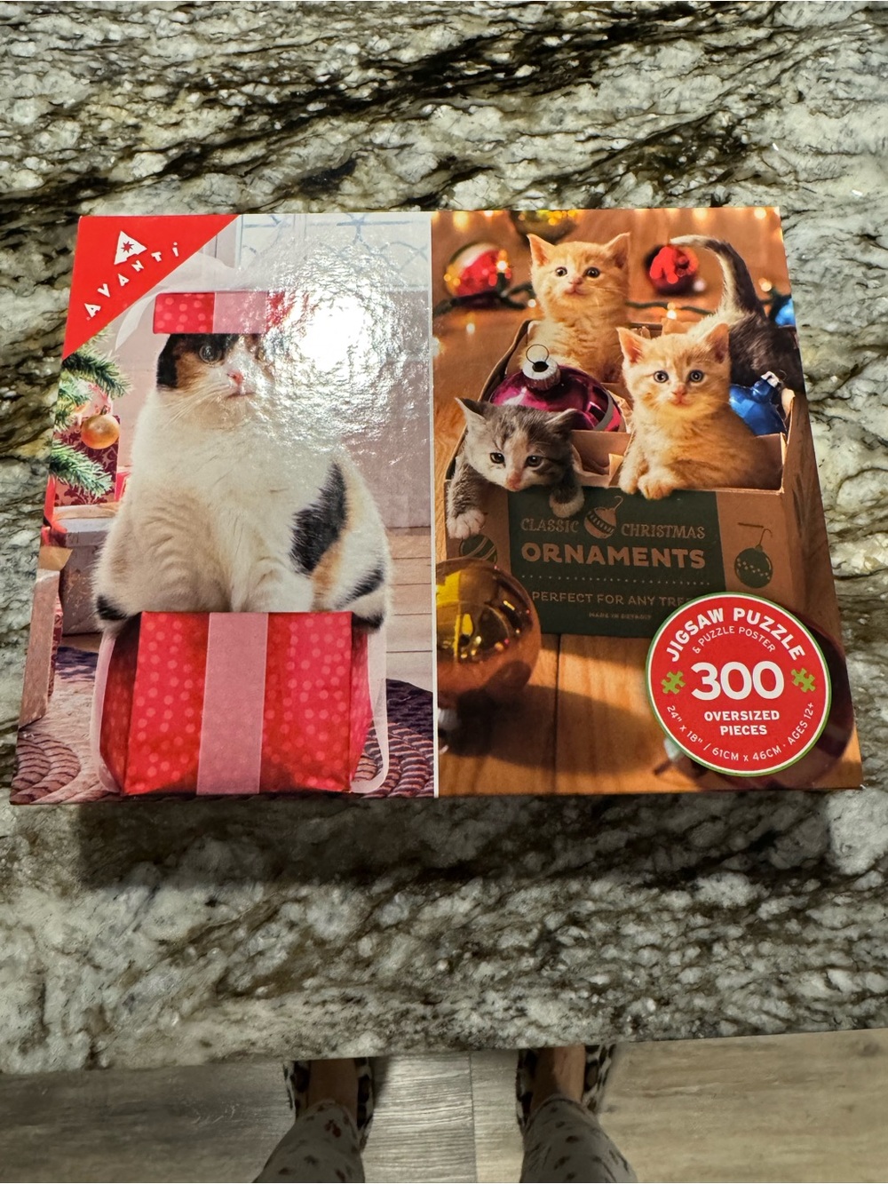New Avanti Red and Brown Cat Puzzle - 300 Piece Jigsaw